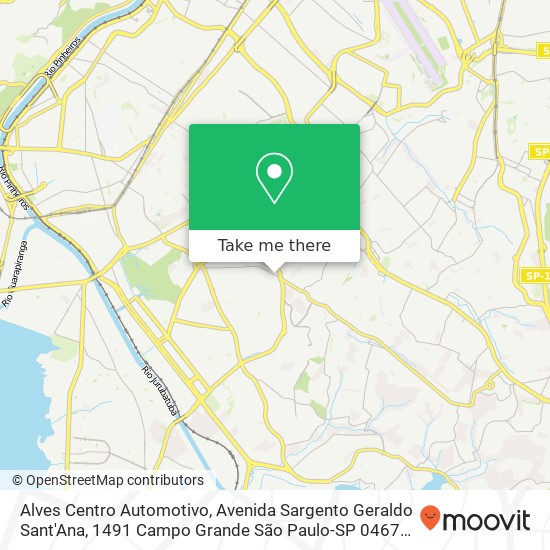 Alves Centro Automotivo, Avenida Sargento Geraldo Sant'Ana, 1491 Campo Grande São Paulo-SP 04674-225 map