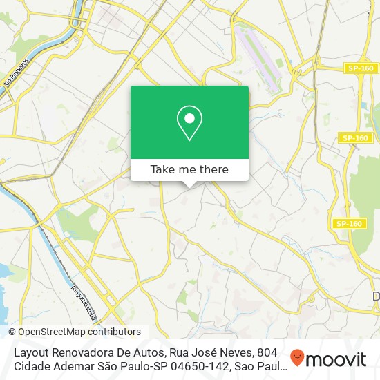 Layout Renovadora De Autos, Rua José Neves, 804 Cidade Ademar São Paulo-SP 04650-142 map
