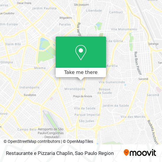 Mapa Restaurante e Pizzaria Chaplin
