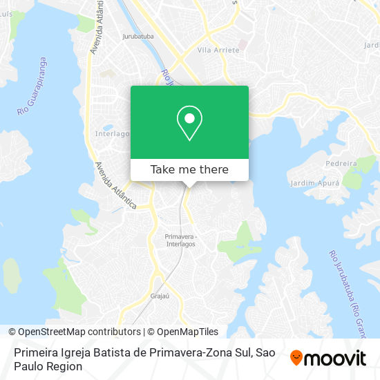 Mapa Primeira Igreja Batista de Primavera-Zona Sul