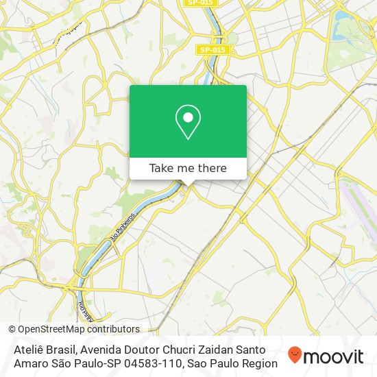 Mapa Ateliê Brasil, Avenida Doutor Chucri Zaidan Santo Amaro São Paulo-SP 04583-110