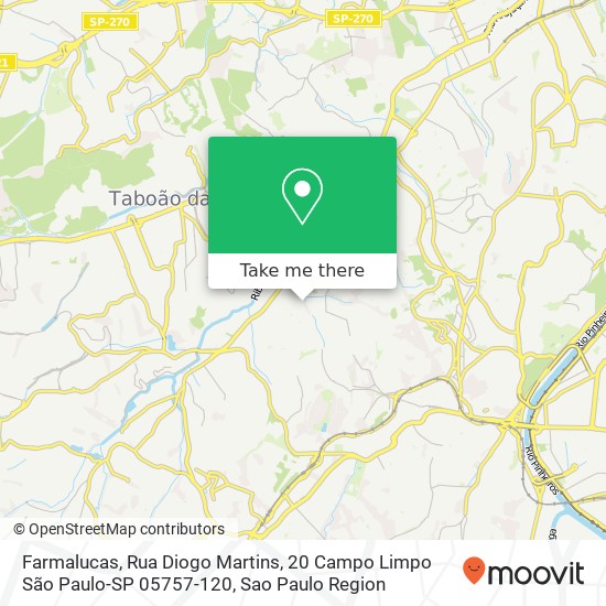 Farmalucas, Rua Diogo Martins, 20 Campo Limpo São Paulo-SP 05757-120 map