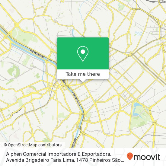 Alphen Comercial Importadora E Exportadora, Avenida Brigadeiro Faria Lima, 1478 Pinheiros São Paulo-SP 01451-001 map