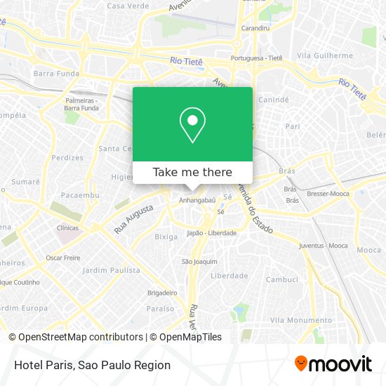 Mapa Hotel Paris