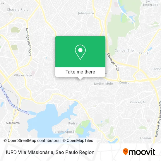 IURD Vila Missionária map