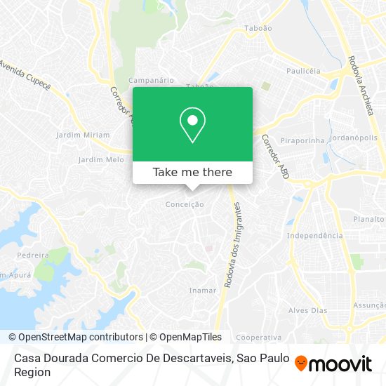 Casa Dourada Comercio De Descartaveis map