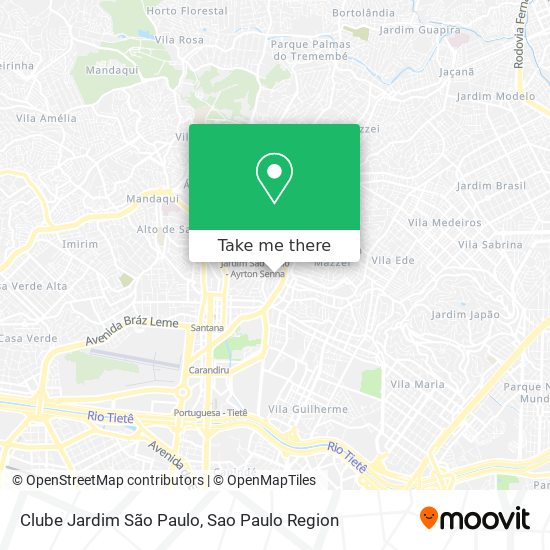 Mapa Clube Jardim São Paulo
