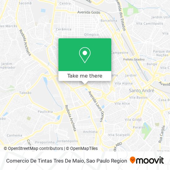 Comercio De Tintas Tres De Maio map