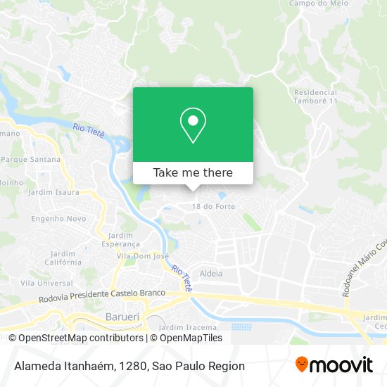 Alameda Itanhaém, 1280 map