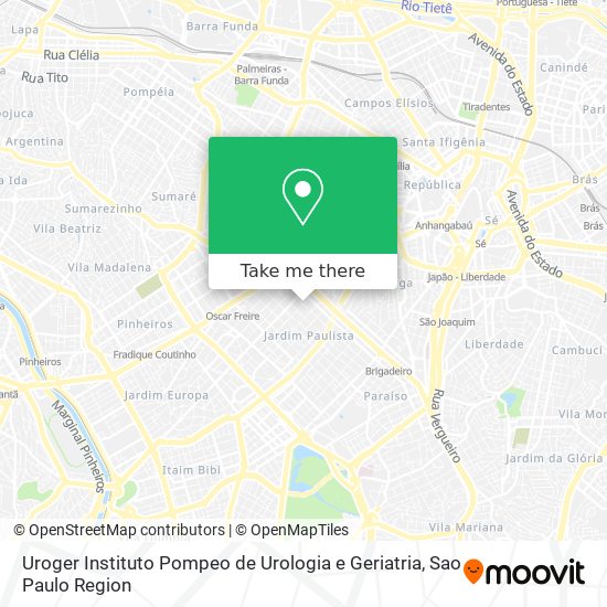 Uroger Instituto Pompeo de Urologia e Geriatria map