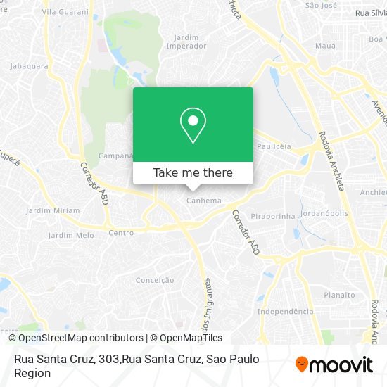 Mapa Rua Santa Cruz, 303,Rua Santa Cruz