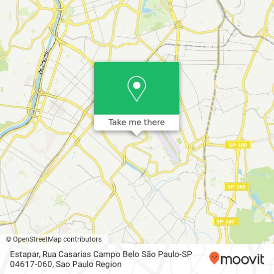 Mapa Estapar, Rua Casarias Campo Belo São Paulo-SP 04617-060