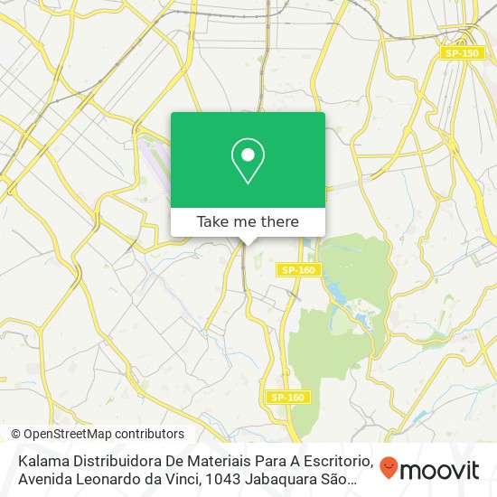 Kalama Distribuidora De Materiais Para A Escritorio, Avenida Leonardo da Vinci, 1043 Jabaquara São Paulo-SP 04313-000 map