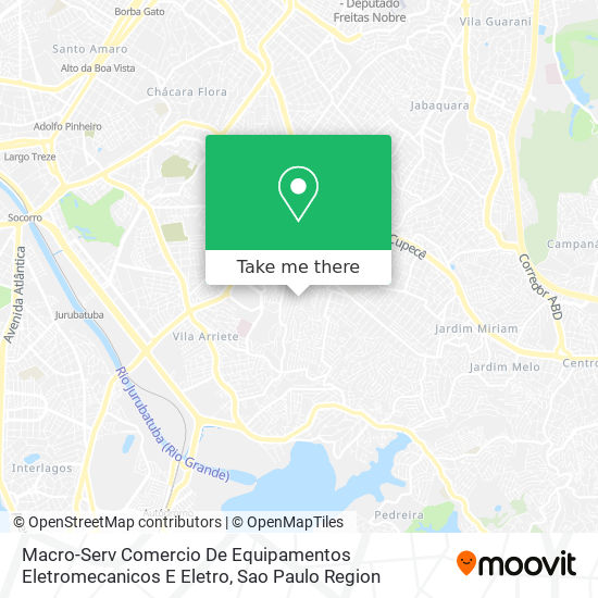 Macro-Serv Comercio De Equipamentos Eletromecanicos E Eletro map