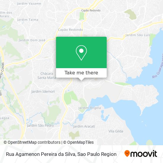 Mapa Rua Agamenon Pereira da Silva
