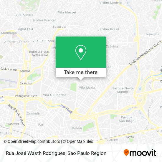 Mapa Rua José Wasth Rodrigues