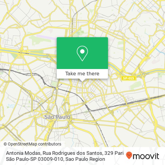 Antonia Modas, Rua Rodrigues dos Santos, 329 Pari São Paulo-SP 03009-010 map