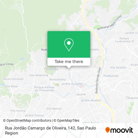 Mapa Rua Jordão Camargo de Oliveira, 142