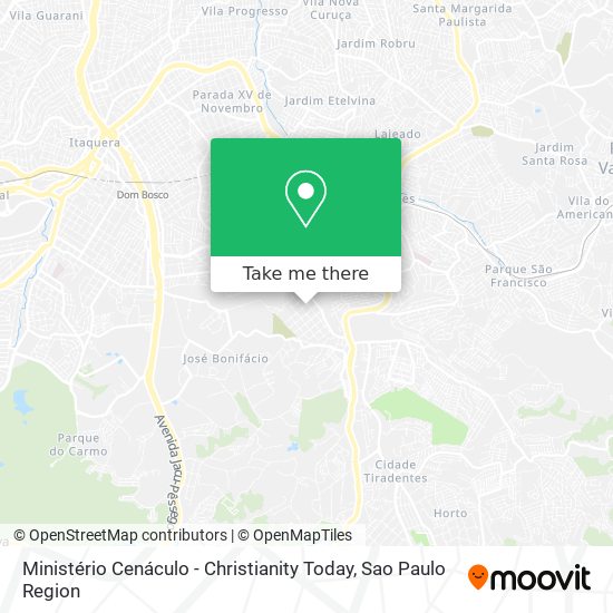 Ministério Cenáculo - Christianity Today map