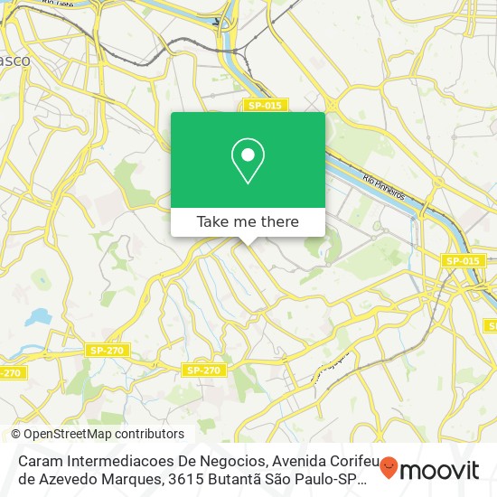 Caram Intermediacoes De Negocios, Avenida Corifeu de Azevedo Marques, 3615 Butantã São Paulo-SP 05340-000 map
