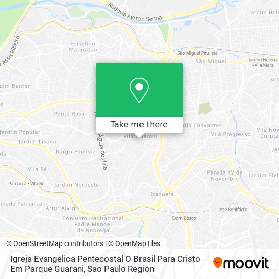 Mapa Igreja Evangelica Pentecostal O Brasil Para Cristo Em Parque Guarani