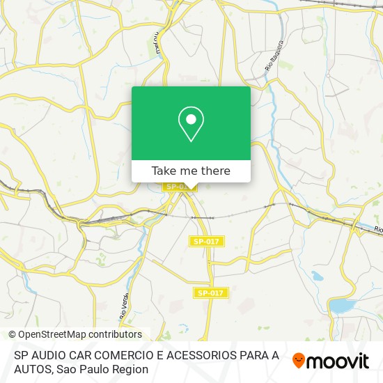 SP AUDIO CAR COMERCIO E ACESSORIOS PARA A AUTOS map