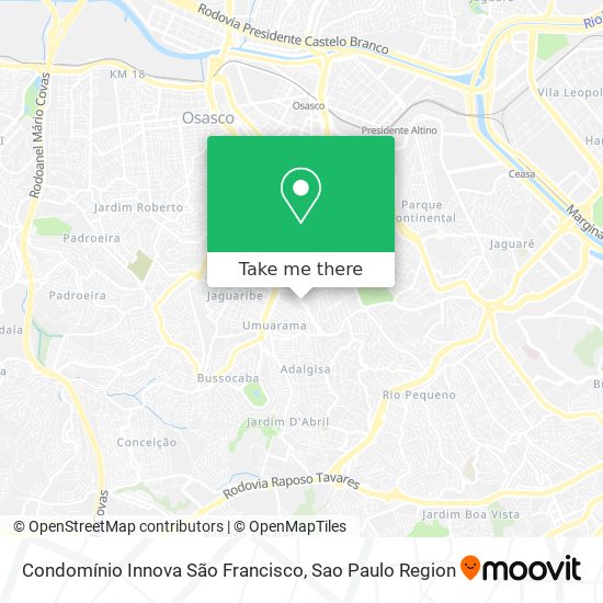 Mapa Condomínio Innova São Francisco