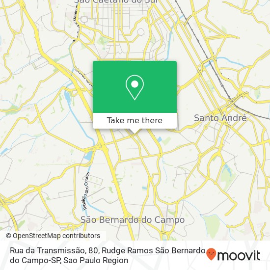 Rua da Transmissão, 80, Rudge Ramos São Bernardo do Campo-SP map