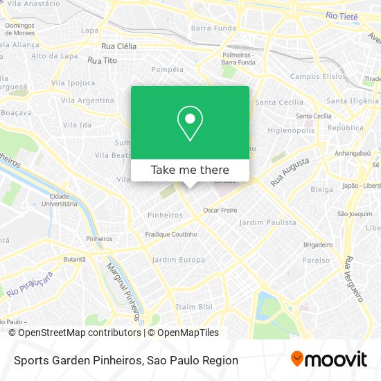 Mapa Sports Garden Pinheiros