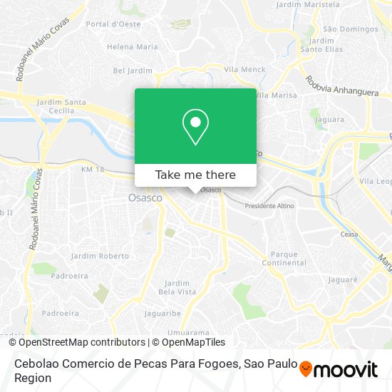 Cebolao Comercio de Pecas Para Fogoes map