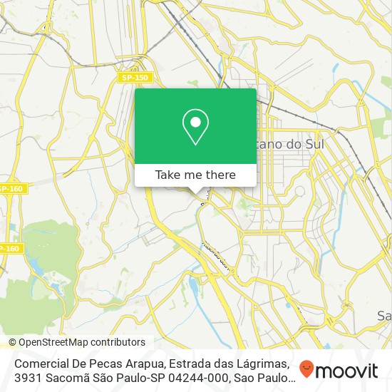 Mapa Comercial De Pecas Arapua, Estrada das Lágrimas, 3931 Sacomã São Paulo-SP 04244-000