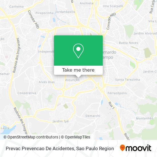 Prevac Prevencao De Acidentes map