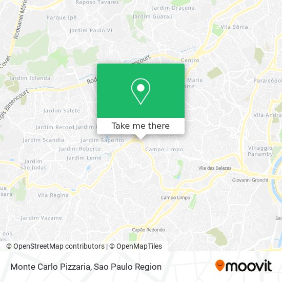 Mapa Monte Carlo Pizzaria