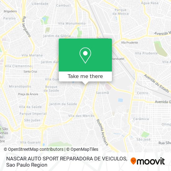 NASCAR AUTO SPORT REPARADORA DE VEICULOS map