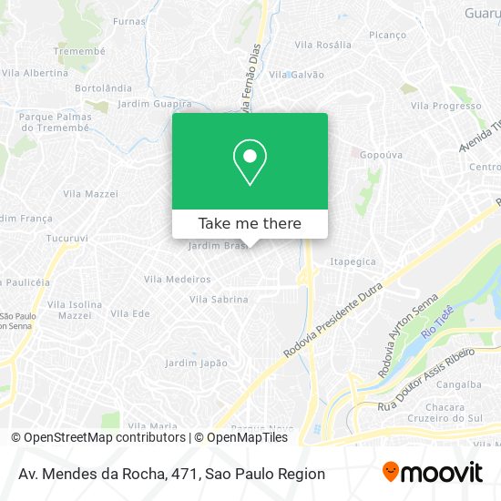 Mapa Av. Mendes da Rocha, 471