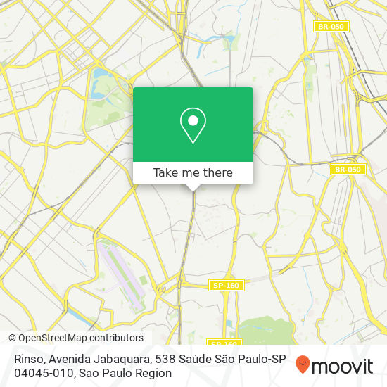 Mapa Rinso, Avenida Jabaquara, 538 Saúde São Paulo-SP 04045-010