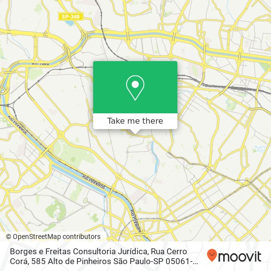 Borges e Freitas Consultoria Jurídica, Rua Cerro Corá, 585 Alto de Pinheiros São Paulo-SP 05061-150 map