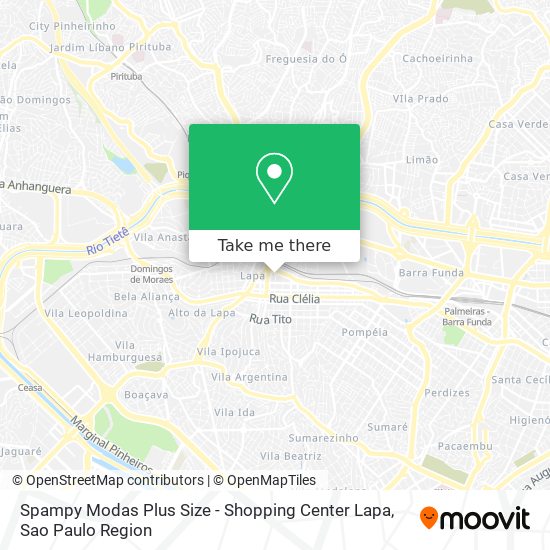 Spampy Modas Plus Size - Shopping Center Lapa map