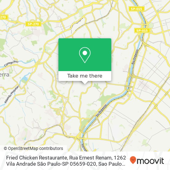 Fried Chicken Restaurante, Rua Ernest Renam, 1262 Vila Andrade São Paulo-SP 05659-020 map