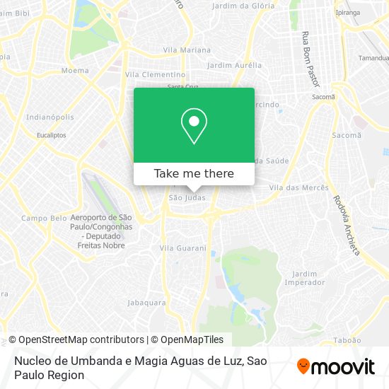 Nucleo de Umbanda e Magia Aguas de Luz map