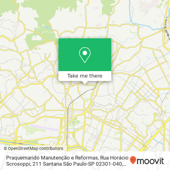 Mapa Praquemarido Manutenção e Reformas, Rua Horácio Scrosoppi, 211 Santana São Paulo-SP 02301-040