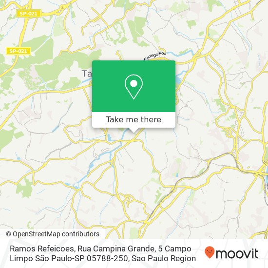 Mapa Ramos Refeicoes, Rua Campina Grande, 5 Campo Limpo São Paulo-SP 05788-250