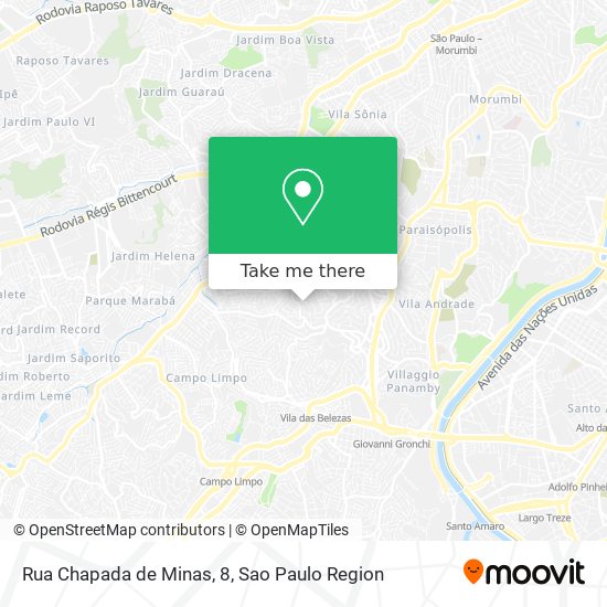 Rua Chapada de Minas, 8 map