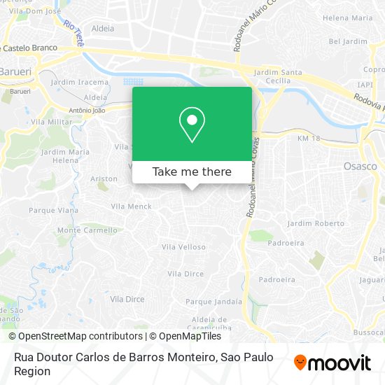 Rua Doutor Carlos de Barros Monteiro map