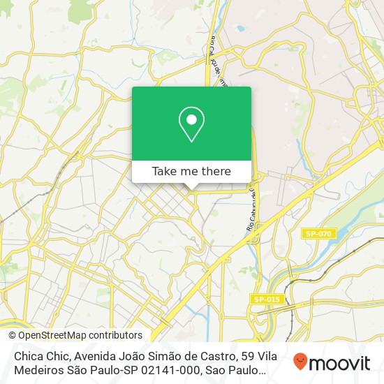 Chica Chic, Avenida João Simão de Castro, 59 Vila Medeiros São Paulo-SP 02141-000 map