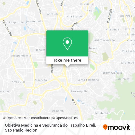 Objetiva Medicina e Segurança do Trabalho Eireli map