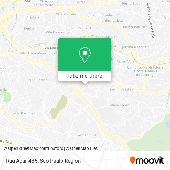 Mapa Rua Açaí, 435