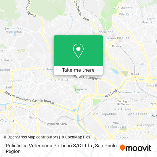 Mapa Policlínica Veterinária Portinari S / C Ltda.