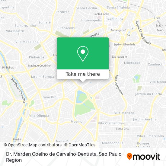Mapa Dr. Marden Coelho de Carvalho-Dentista