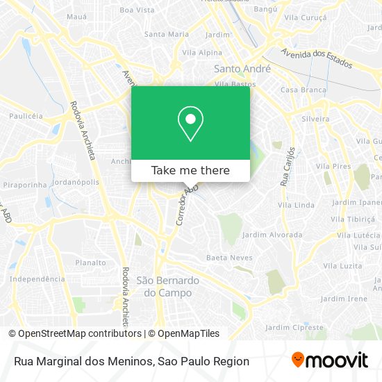 Rua Marginal dos Meninos map